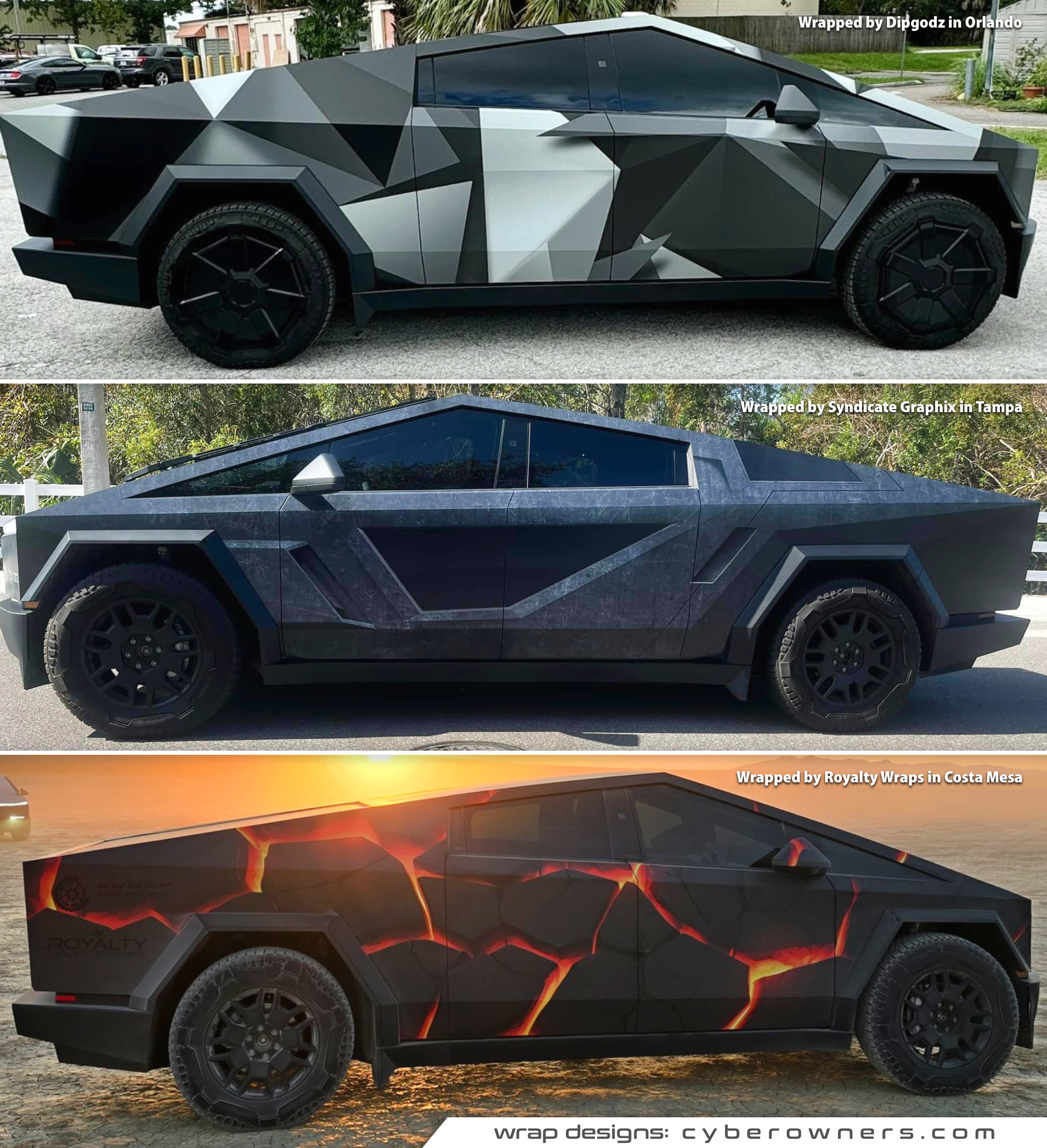 Custom Cybertruck Wrap Designs